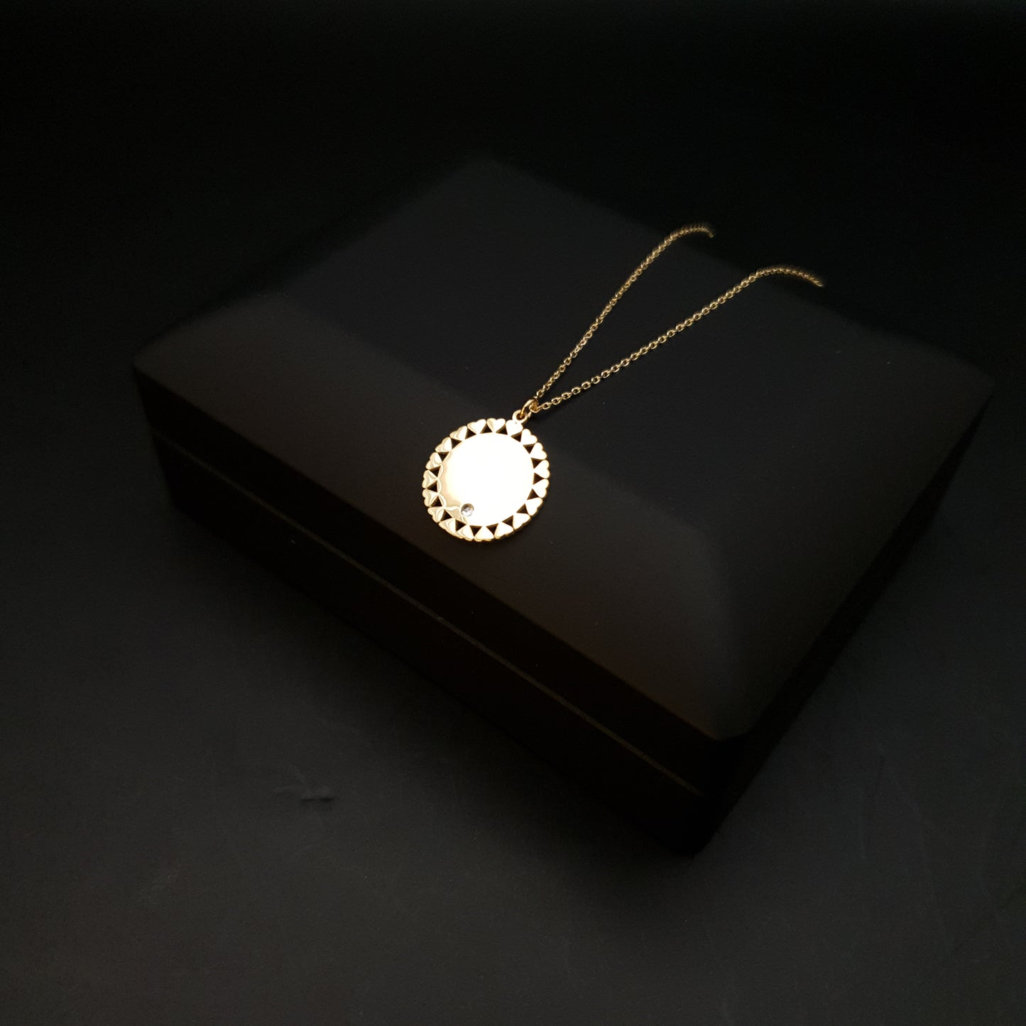 18K Real Gold Circle of Love Necklace, Circle pendant, Love Circle, Circle of Heart, best gift for her, birthday gift,