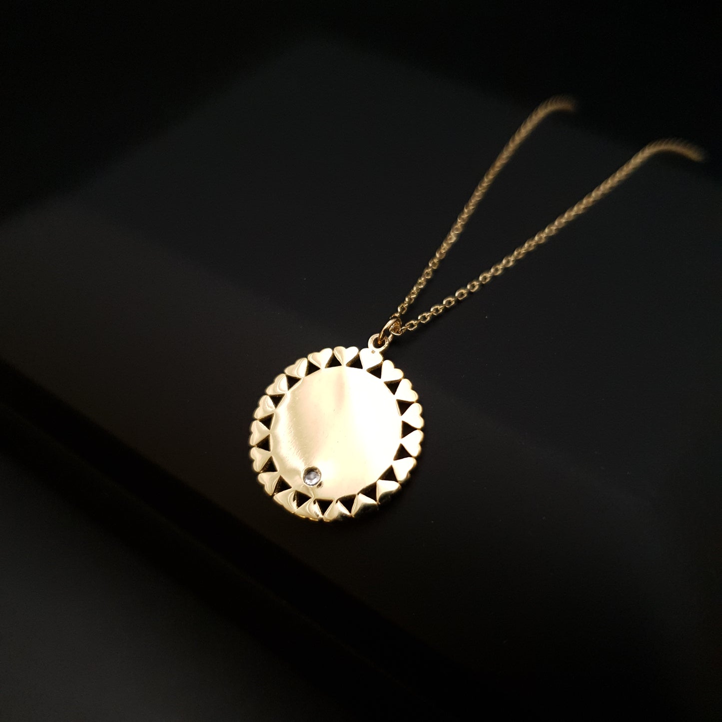 18K Real Gold Circle of Love Necklace, Circle pendant, Love Circle, Circle of Heart, best gift for her, birthday gift,