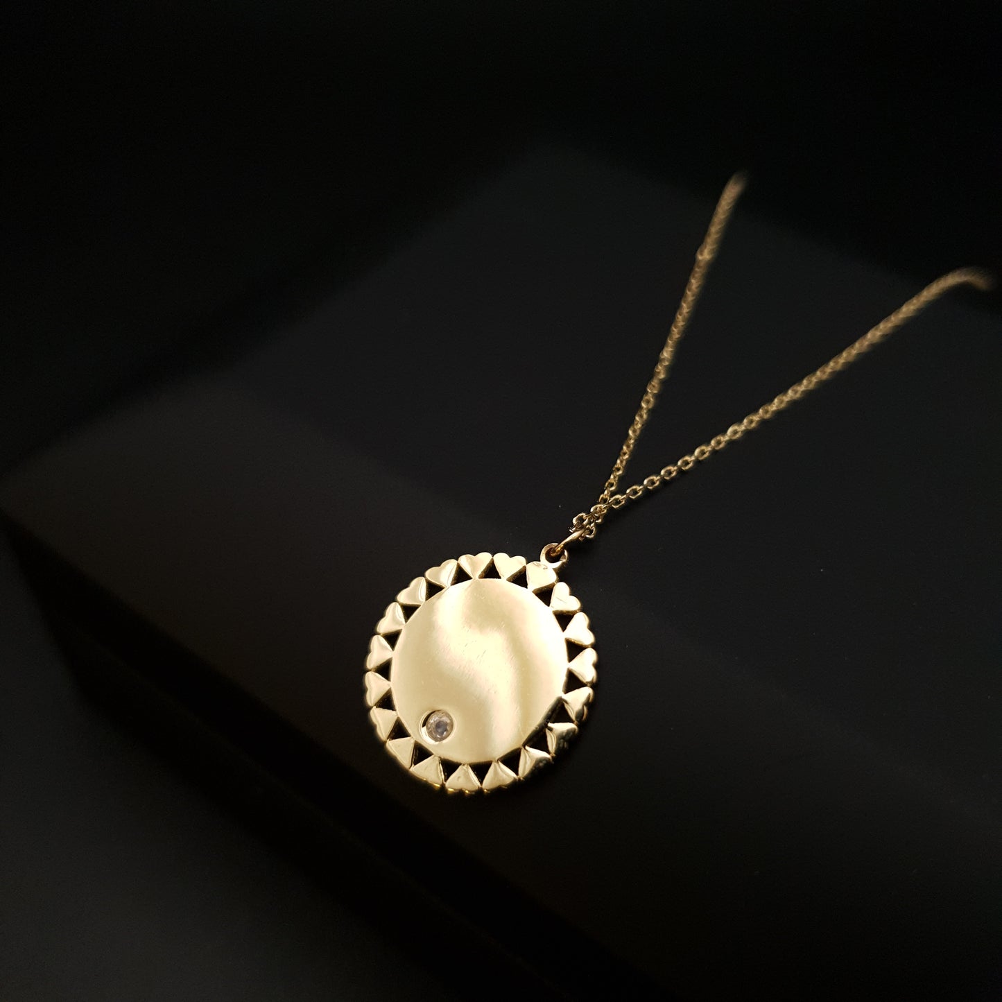 18K Real Gold Circle of Love Necklace, Circle pendant, Love Circle, Circle of Heart, best gift for her, birthday gift,
