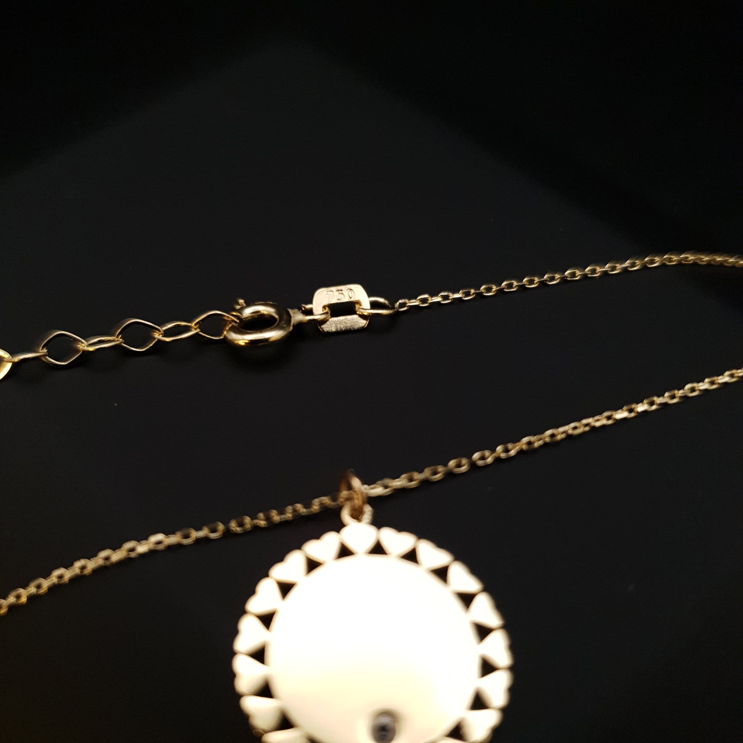 18K Real Gold Circle of Love Necklace, Circle pendant, Love Circle, Circle of Heart, best gift for her, birthday gift,