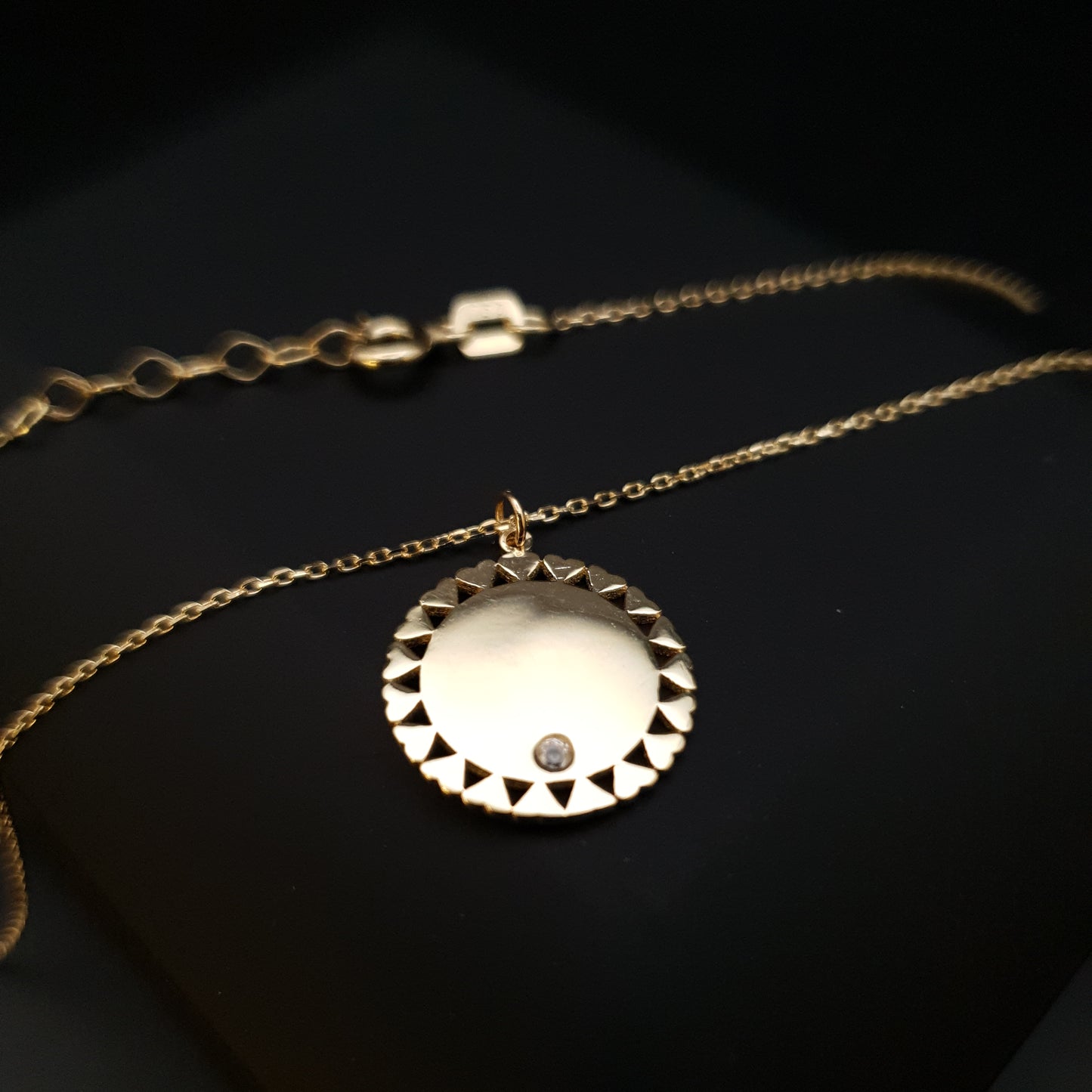 18K Real Gold Circle of Love Necklace, Circle pendant, Love Circle, Circle of Heart, best gift for her, birthday gift,