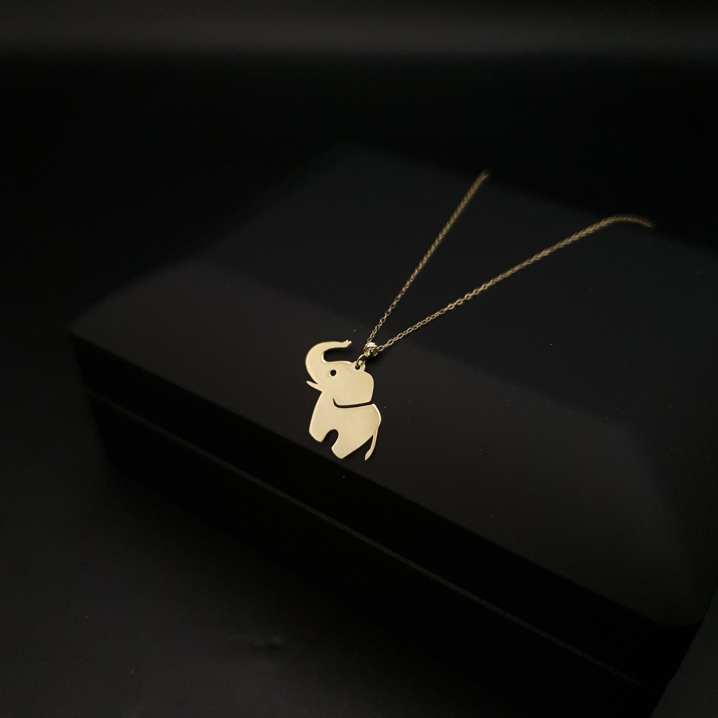 14K Real Gold Baby Elephant Necklace, Dainty Animal Pendant, Elephant Lovers Gift for Kids and Mothers,Birthday Gift, Best Gift
