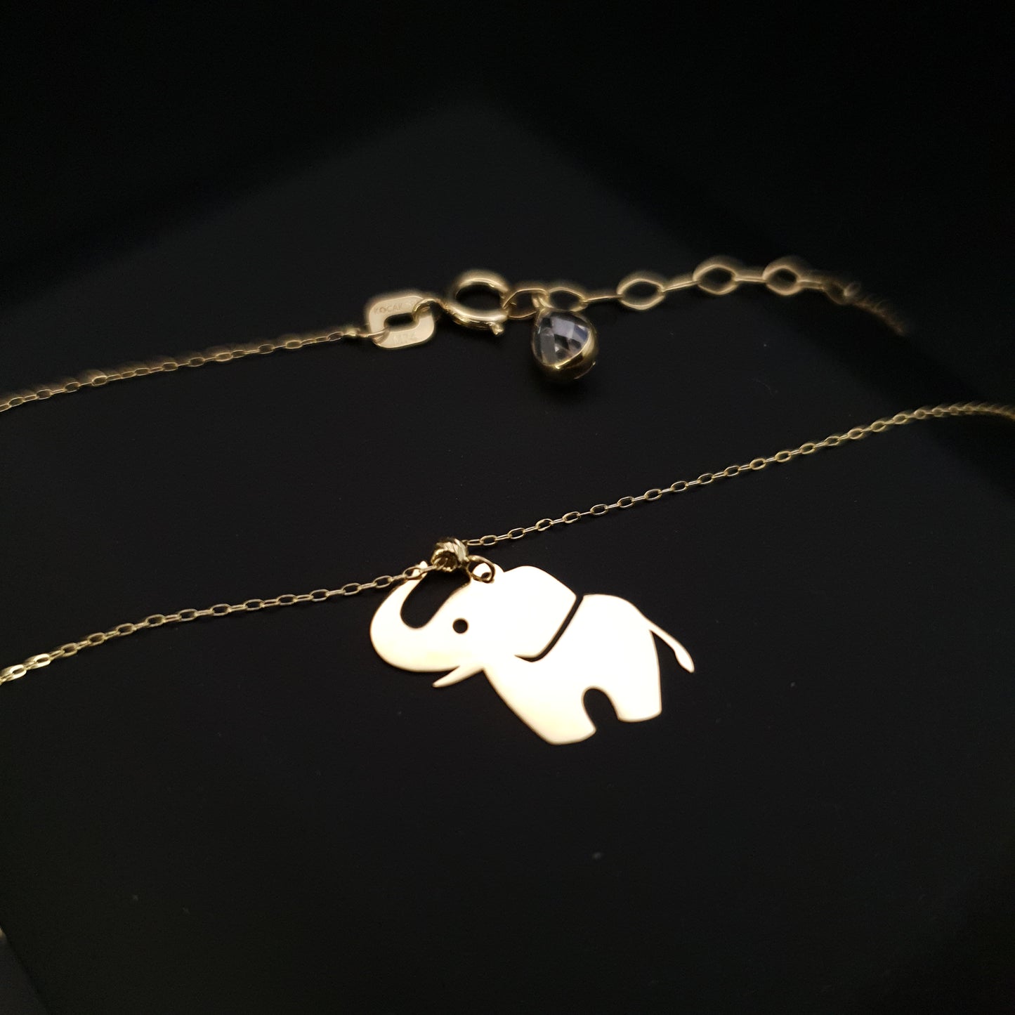 14K Real Gold Baby Elephant Necklace, Dainty Animal Pendant, Elephant Lovers Gift for Kids and Mothers,Birthday Gift, Best Gift