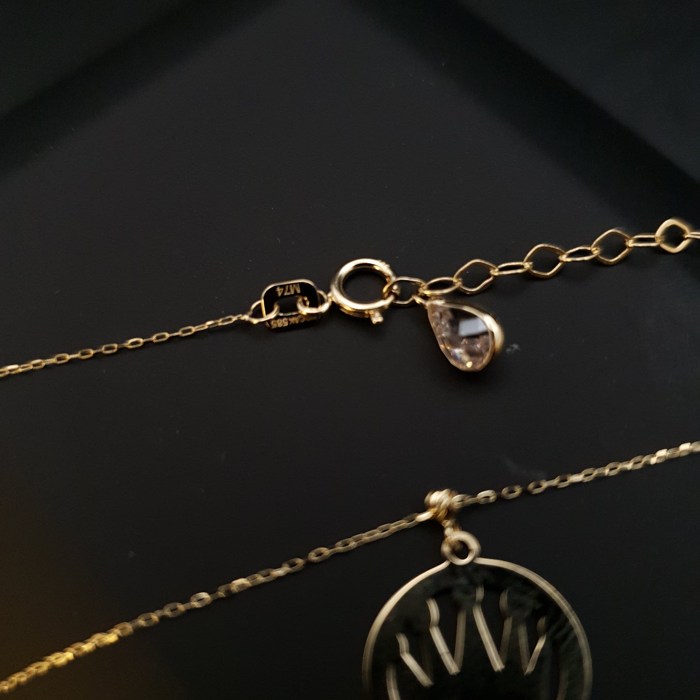 14K Real Gold Charm Crown Necklace, Crown pendant, Charm Necklace, Gift for her, Birthday gift, Best Gift,