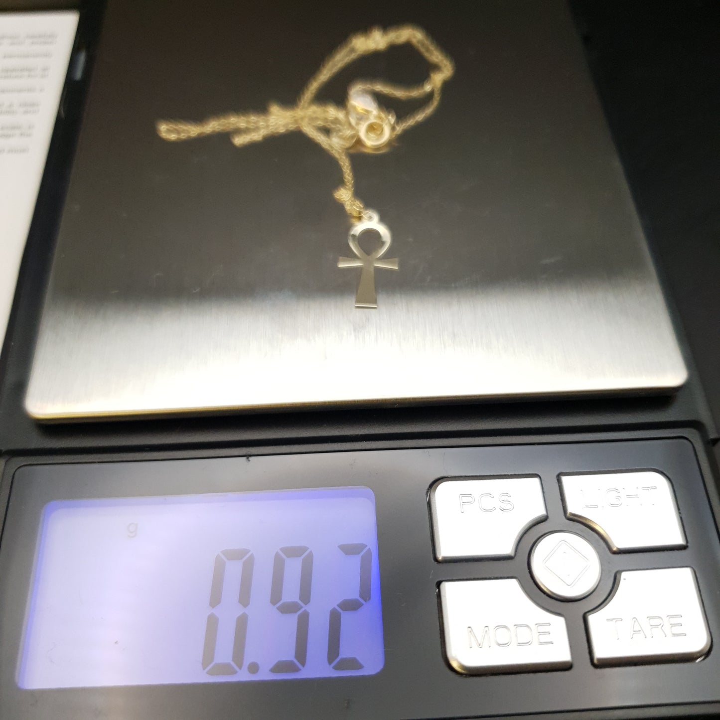 14K Real Gold Ankh Cross Necklace, Ankh Cross Pendant, Best Gift, Charm Necklace, Charm Pendant, Gold Cross