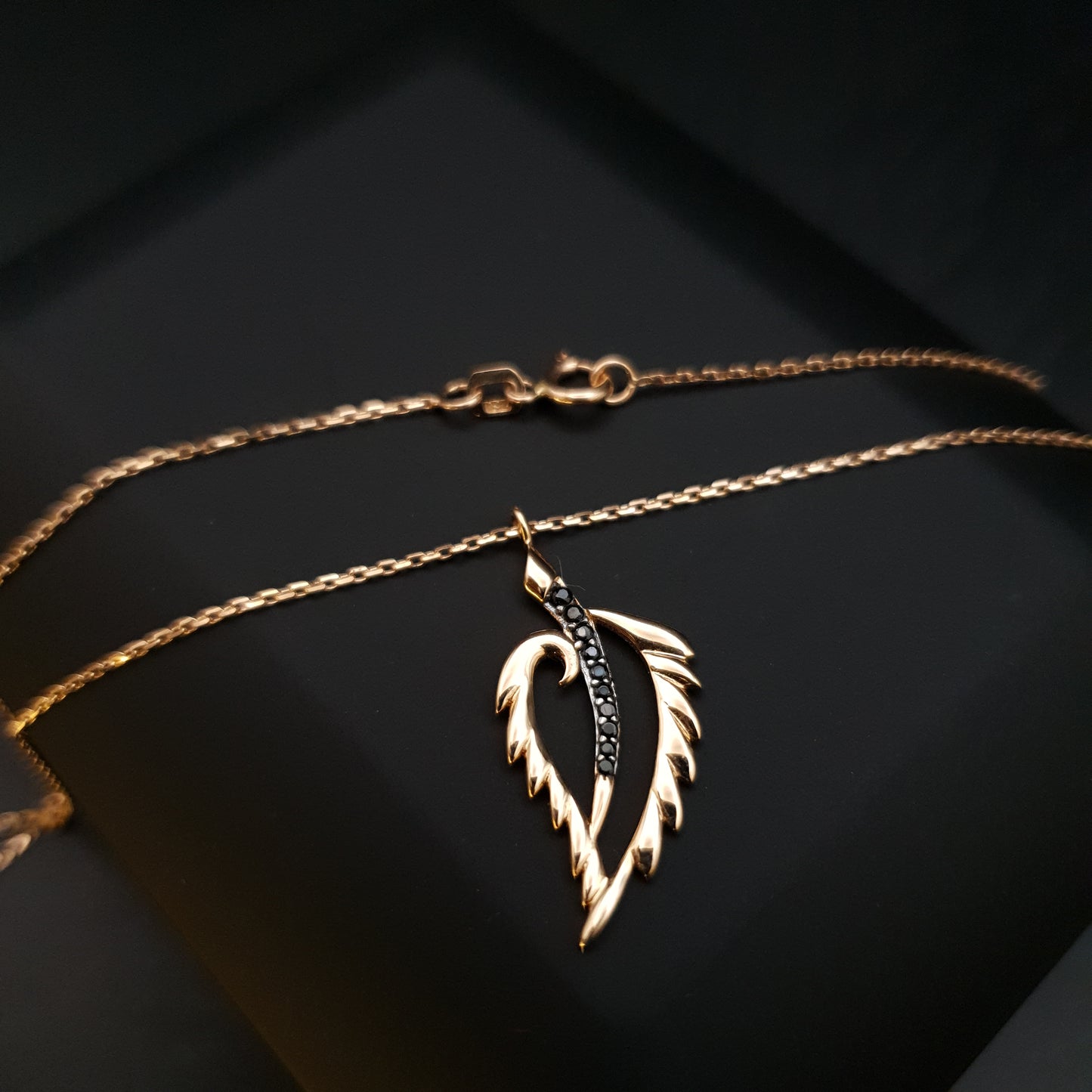 18K Real Gold Leaf Shape Necklace, Charm Necklace, Leaf Pendant, gift for her, best gift, birthday gift, gold leaf necklace,