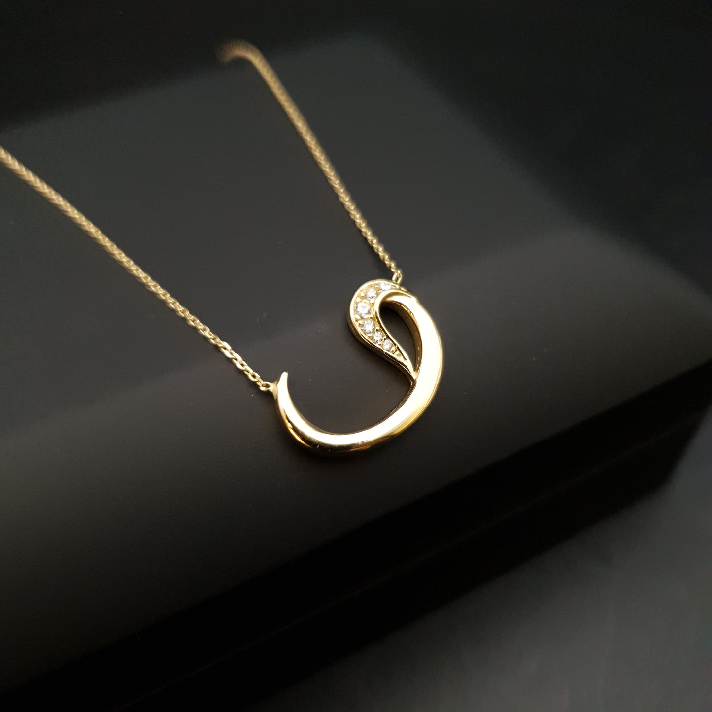 18K Real Gold Vav Letter Necklace, V Letter in Persian, Vav Letter Pendant, V letter in Persian, Best gift for her, Birthday gift