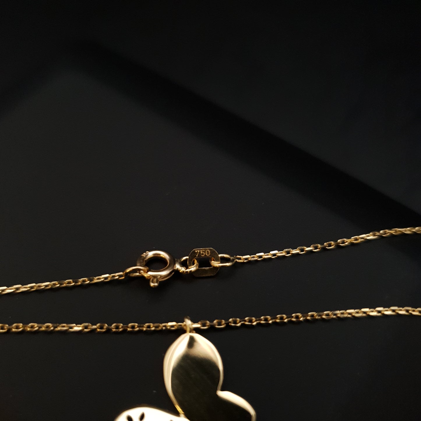 18K Real Gold Designed Butterfly Necklace, Modern Butterfly Pendants, Charm Necklace, Best Gift for Her, Birthday Gift, Gold Butterfly