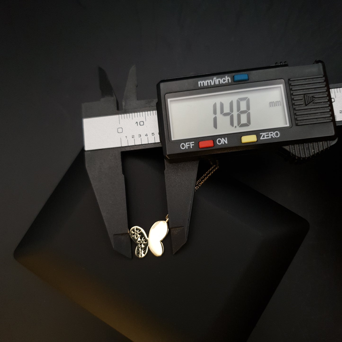18K Real Gold Designed Butterfly Necklace, Modern Butterfly Pendants, Charm Necklace, Best Gift for Her, Birthday Gift, Gold Butterfly
