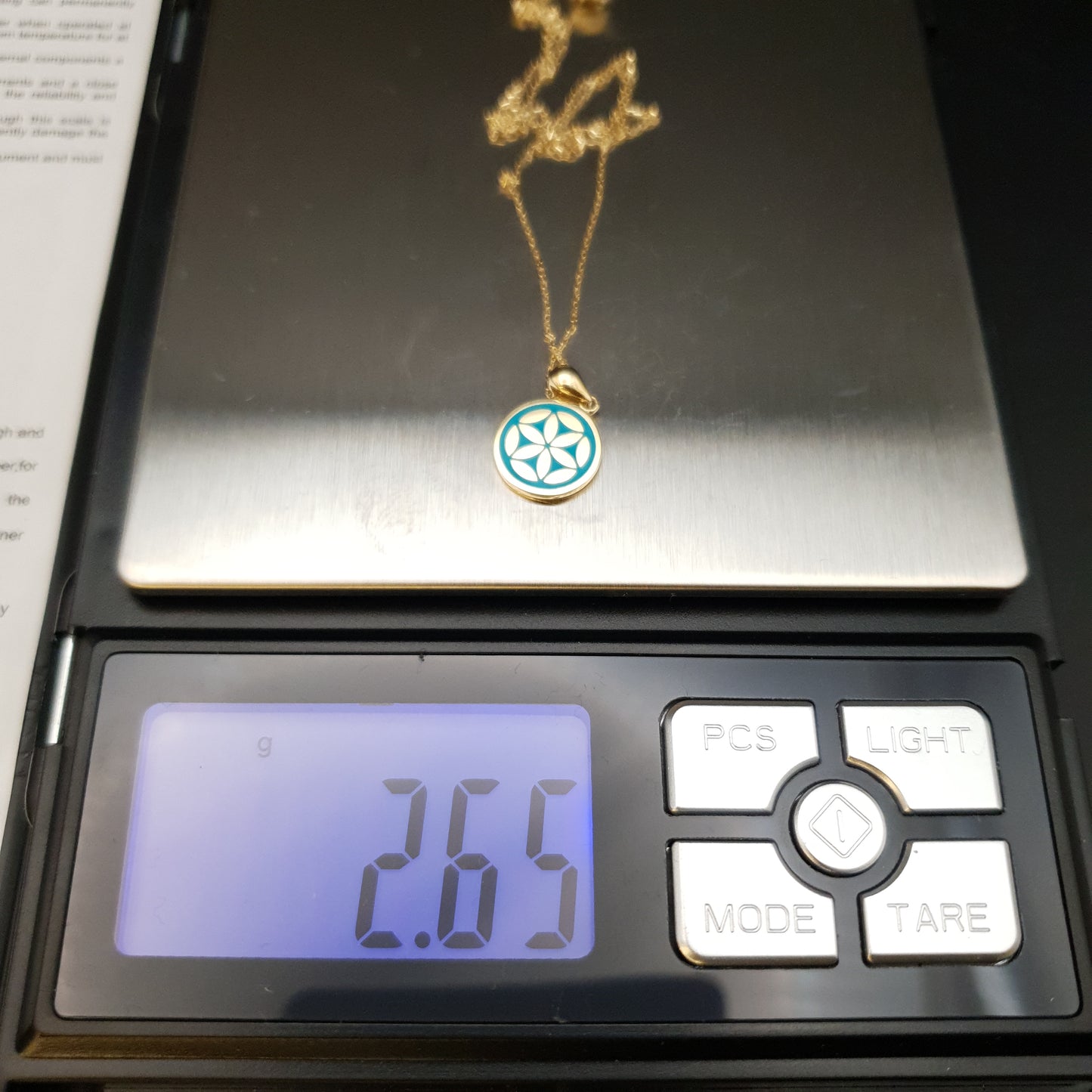 18K Real Gold The Flower of Life Necklace, The Secret of the Universe Pendant, Charm Necklace, Best Gift for her, Birthday