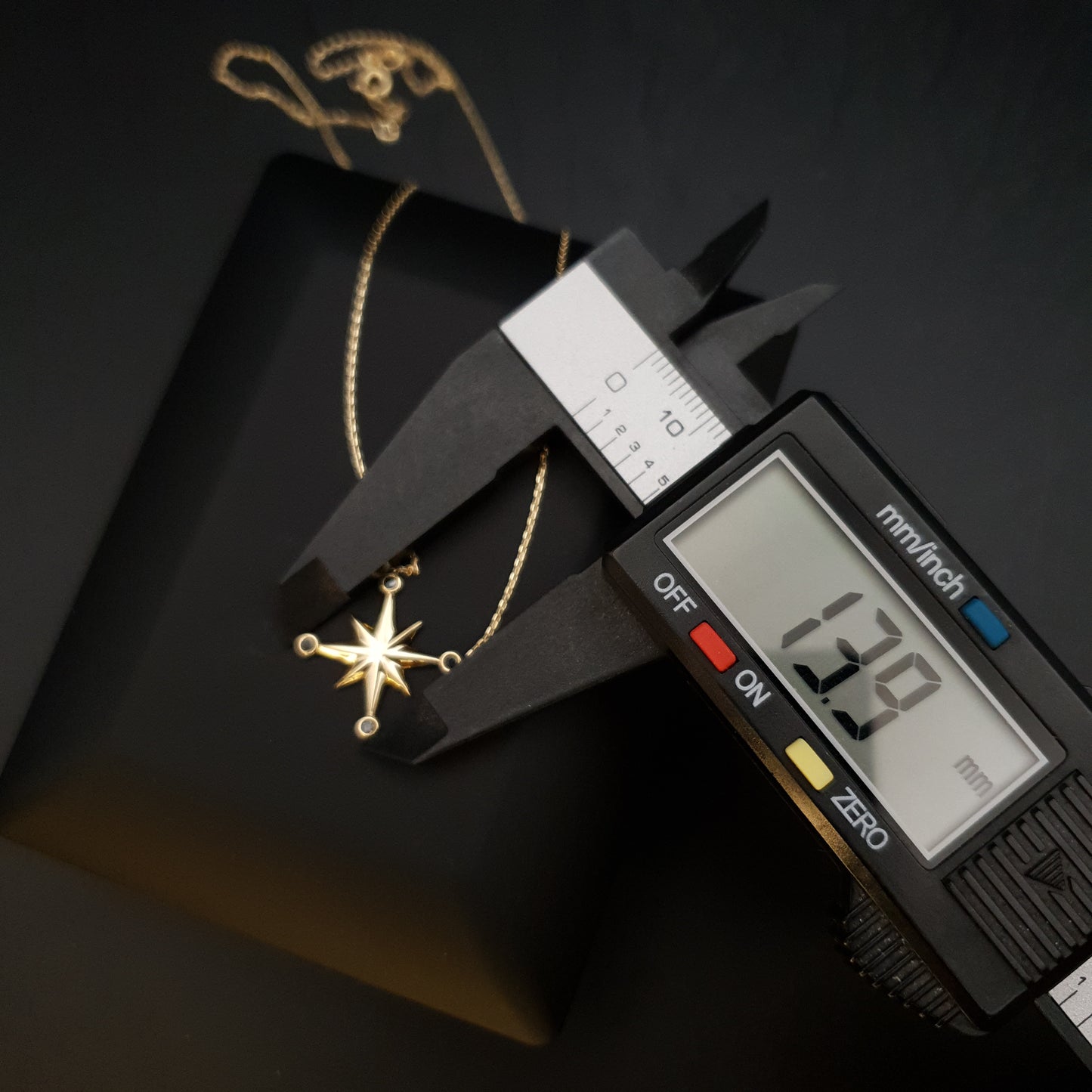 18K Real Gold North Star Necklace, North Star Pendant, Best Gift For Her, Charm Necklace, Birthday Gift, Gold North Star,
