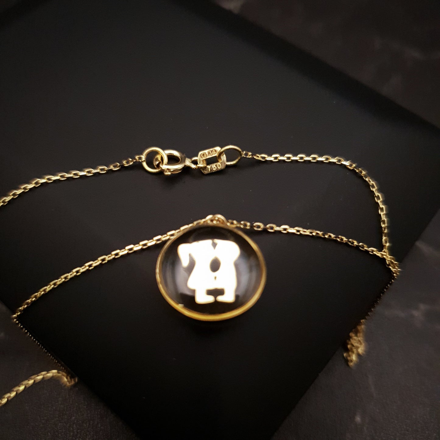 18K Real Gold Kiss Necklace, Love Story, Love Pendant, Best Gift, for her, Gold kiss, Gold Love, High Quality Gold, birthday Gift. Valentine