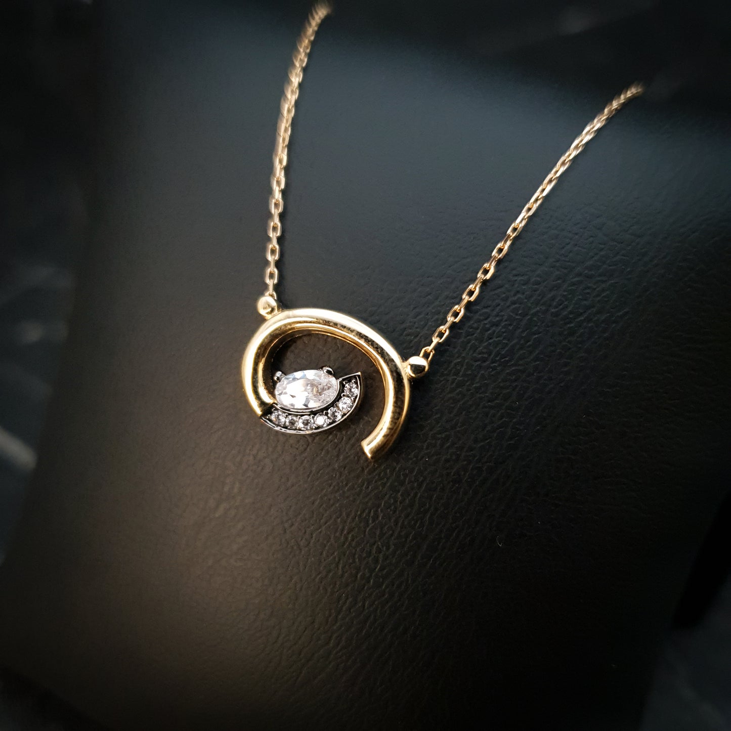 18K Real Gold Forged Whirlpool Necklace, Gold forged, High Quality Gold, Best Gift For Her, Birthday Gift, Valentine Gift, Anniversary Gift