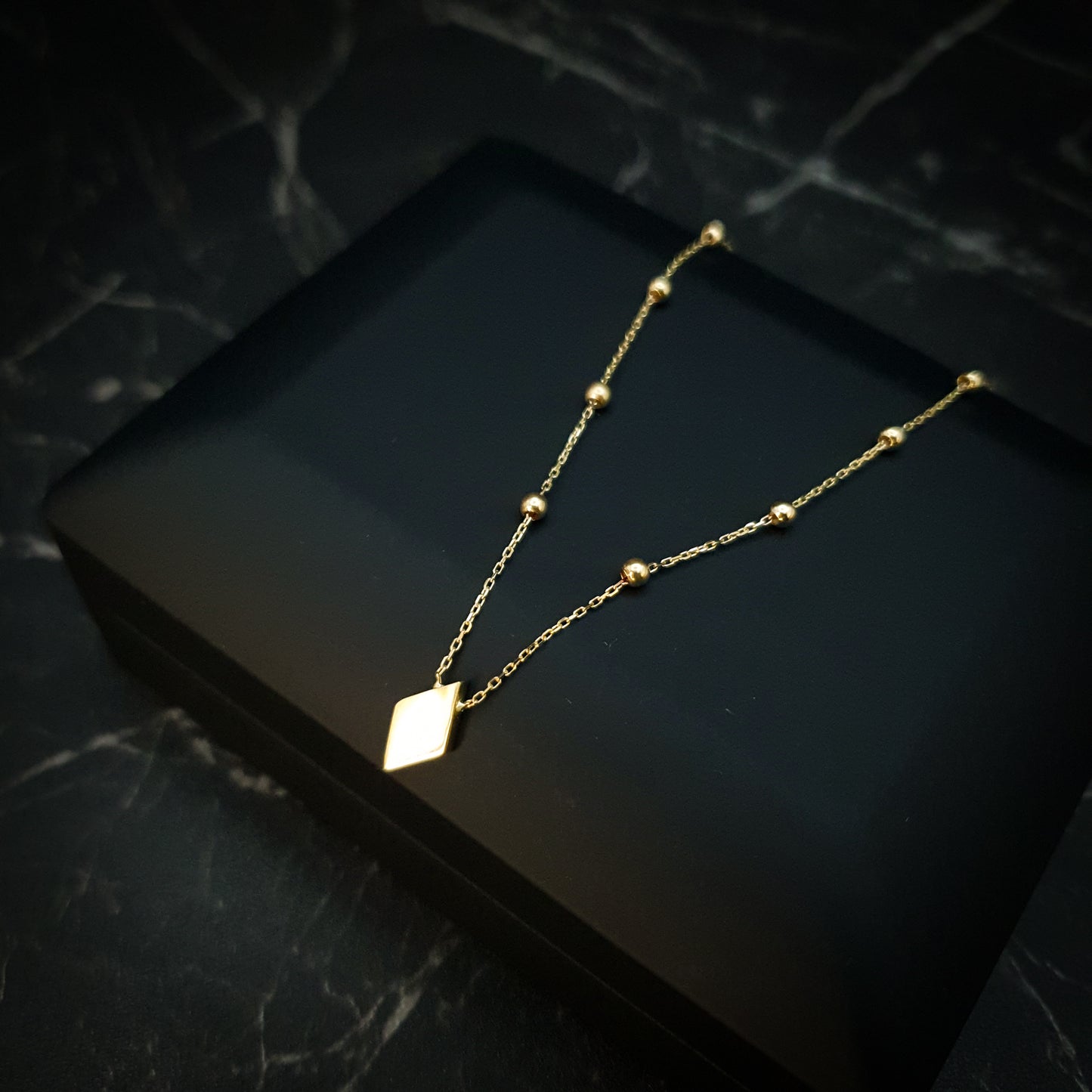 18K Real Gold Kite Necklace,Louise Necklace,Kite shape Pendant,Best Gift For her,Birthday Gift,High Quality Gold, Anniversary Gift,
