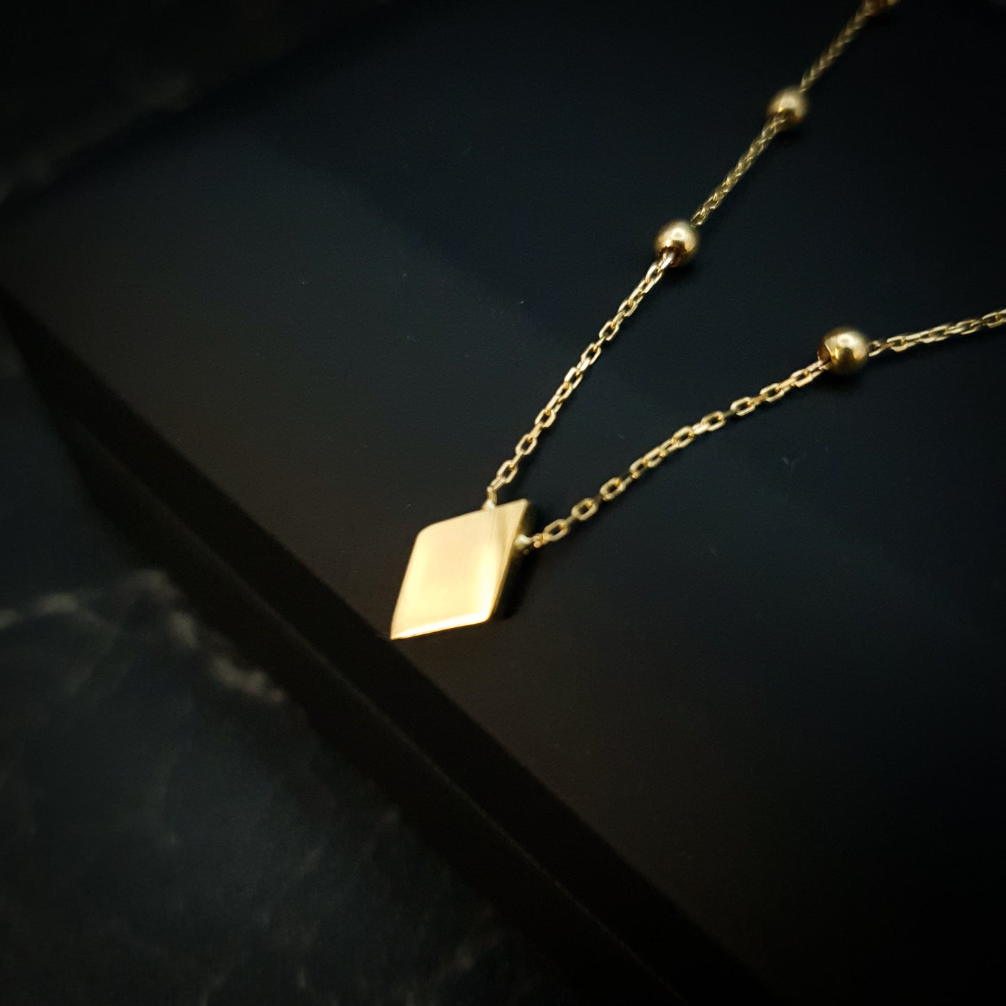 18K Real Gold Kite Necklace,Louise Necklace,Kite shape Pendant,Best Gift For her,Birthday Gift,High Quality Gold, Anniversary Gift,