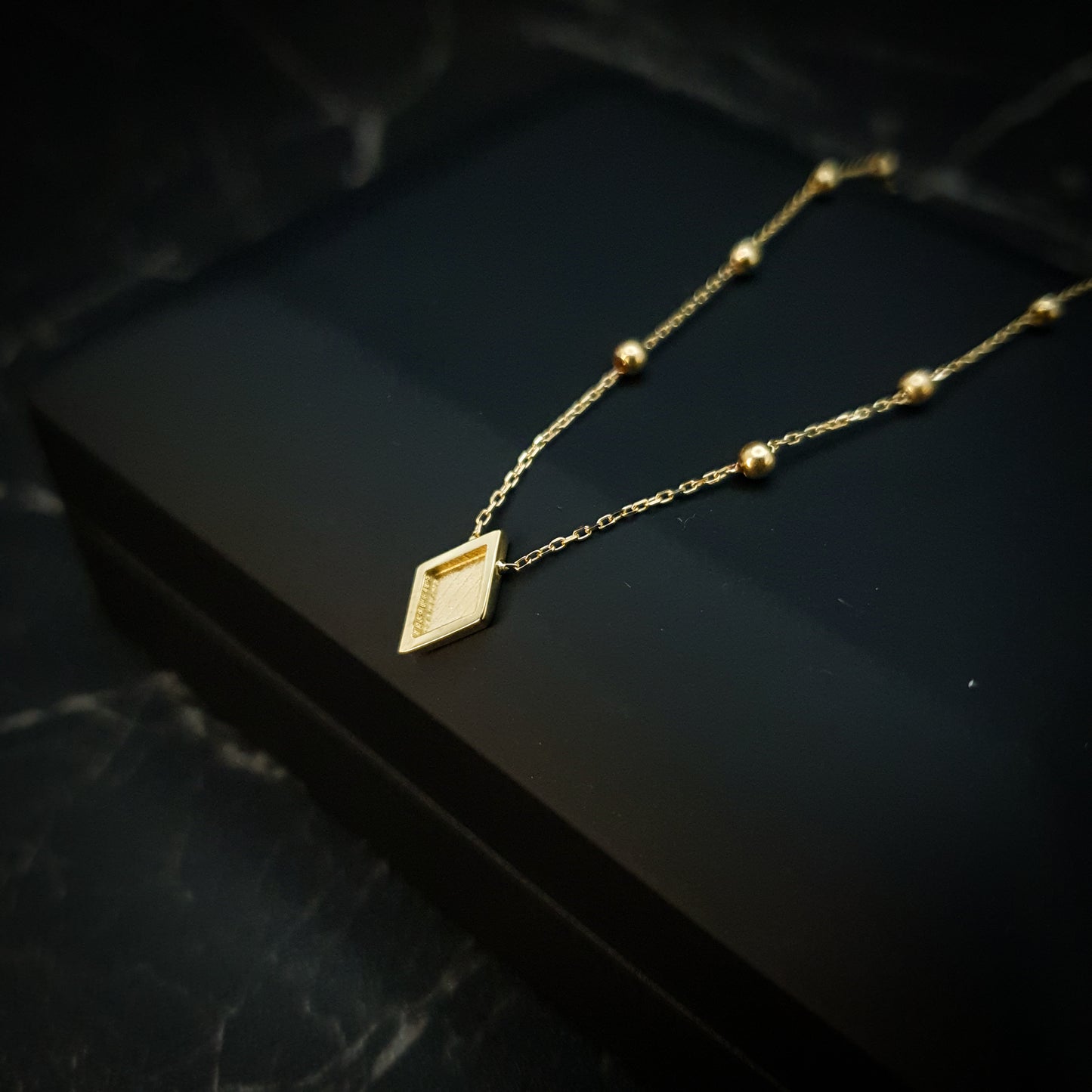 18K Real Gold Kite Necklace,Louise Necklace,Kite shape Pendant,Best Gift For her,Birthday Gift,High Quality Gold, Anniversary Gift,