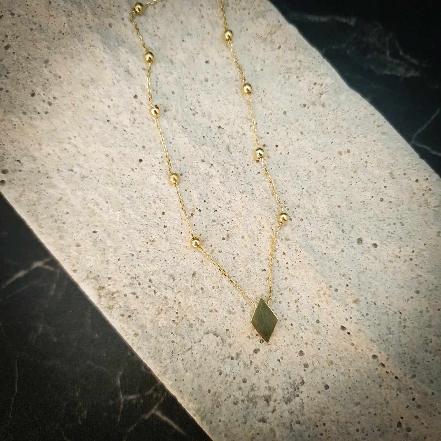 18K Real Gold Kite Necklace,Louise Necklace,Kite shape Pendant,Best Gift For her,Birthday Gift,High Quality Gold, Anniversary Gift,