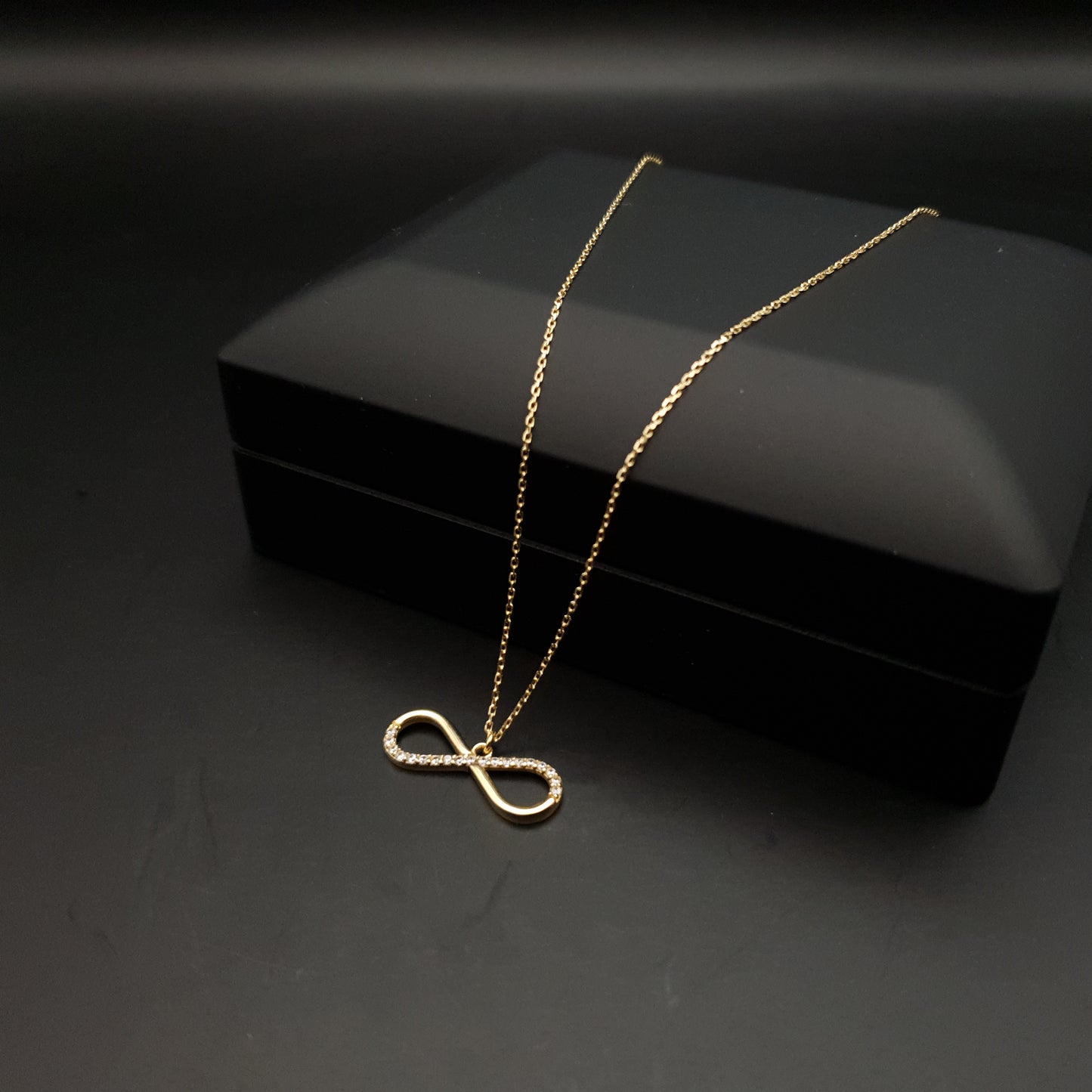 18k Real gold infinity symbol necklace, best gift fore her, birthday gift, new year gift,