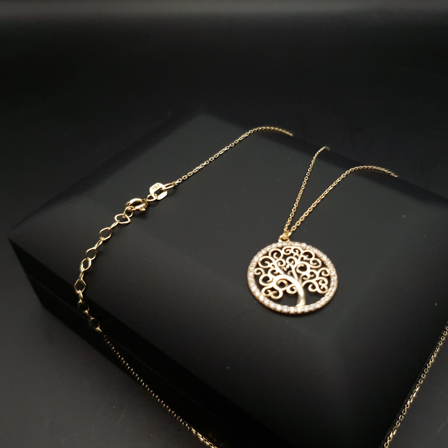 18k Real Gold tree of life necklace, necklace for women, gift for her, tree of life pendants, birthday gift, 18ct yellow gold,
