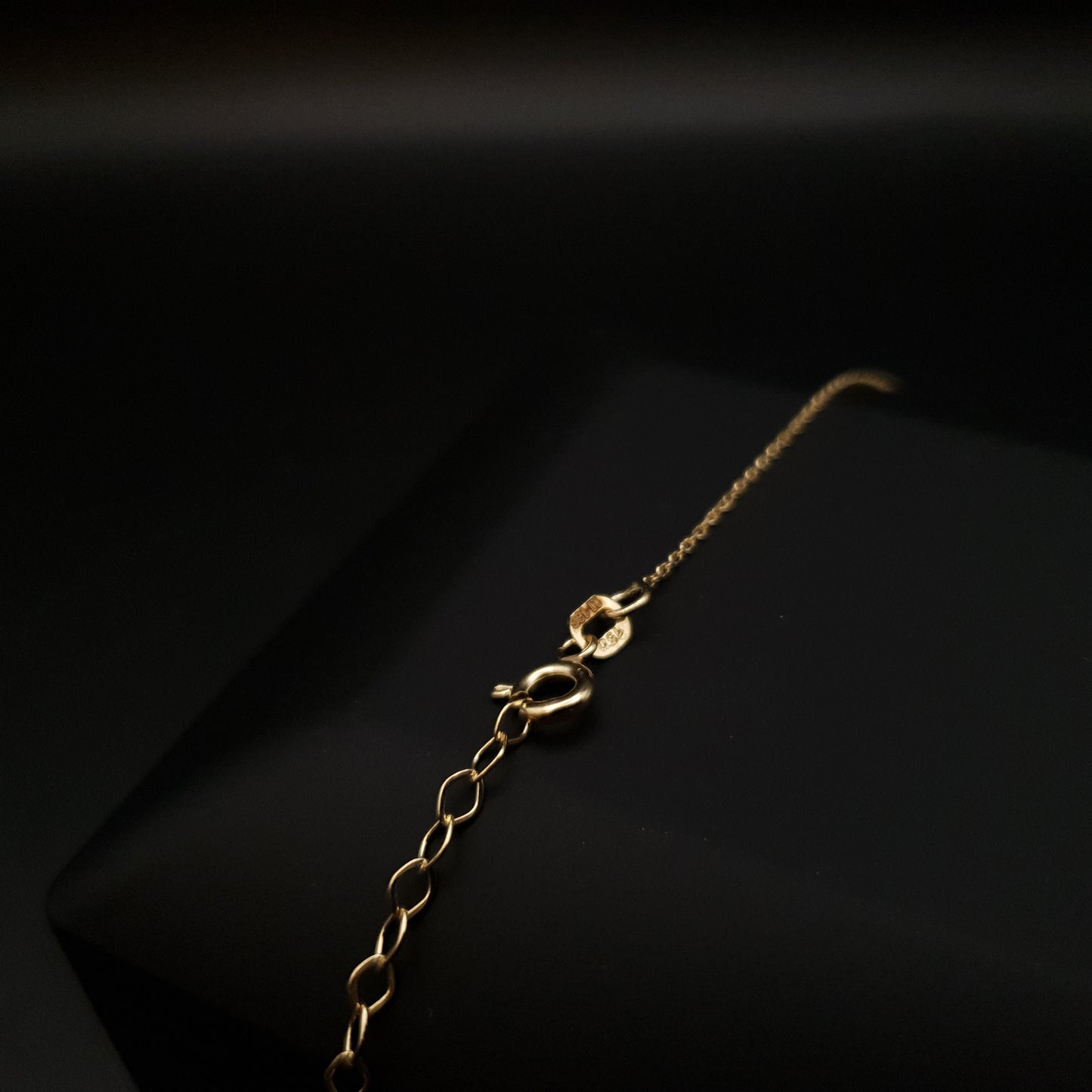 18K Real Gold Flora pendant necklace, dark blue Cubic zirconia stone , best gift for her, birthday gift, valentine gift,