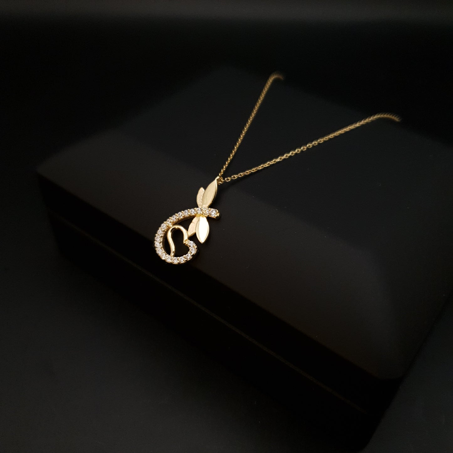 18K Real Gold Dragonfly Necklace, dragonfly Pendant, charm necklace, best gift for her, birthday gift, Delicate Gift,