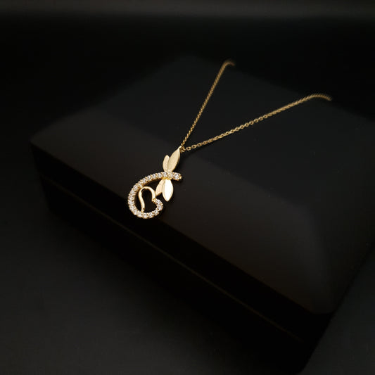 18K Real Gold Dragonfly Necklace, dragonfly Pendant, charm necklace, best gift for her, birthday gift, Delicate Gift,