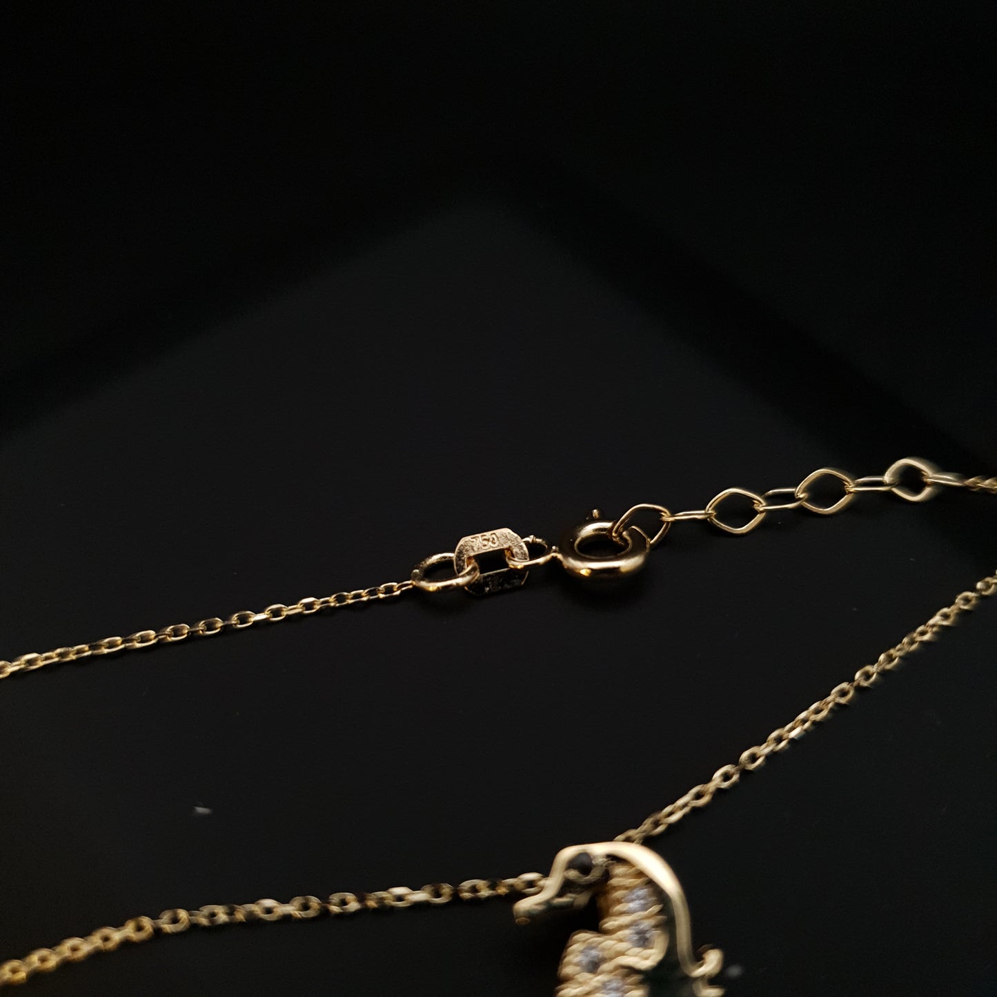 18K Real Gold Sea Horse Charm Necklace, Sea Horse Pendant, charm Necklace, best gift, birthday gift, Delicate Design,sea lovers