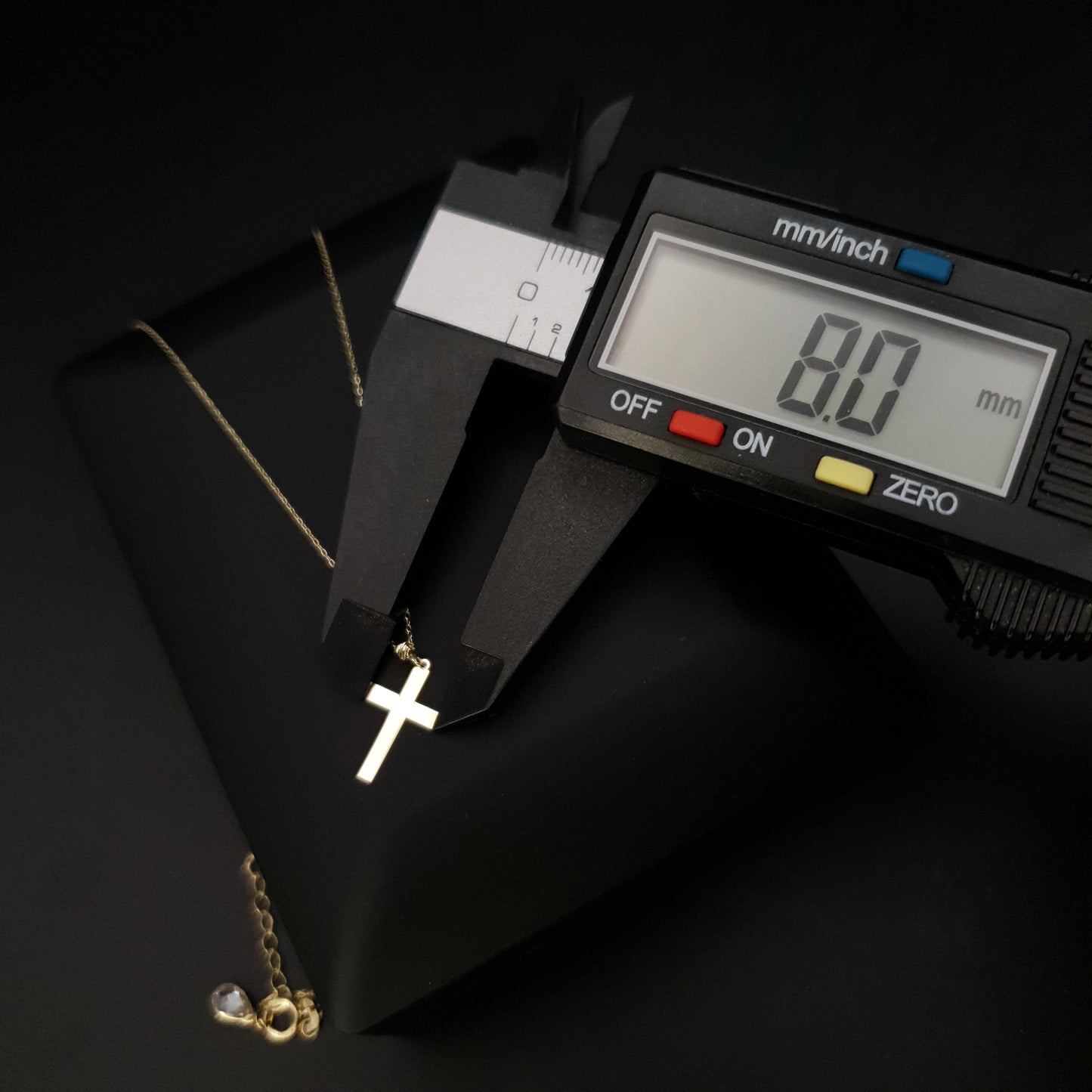 14K Real Gold Cross Necklace, Gold Cross jewelry. His cross present.Gold Cross baptism gift Engagement,Anniversary gift