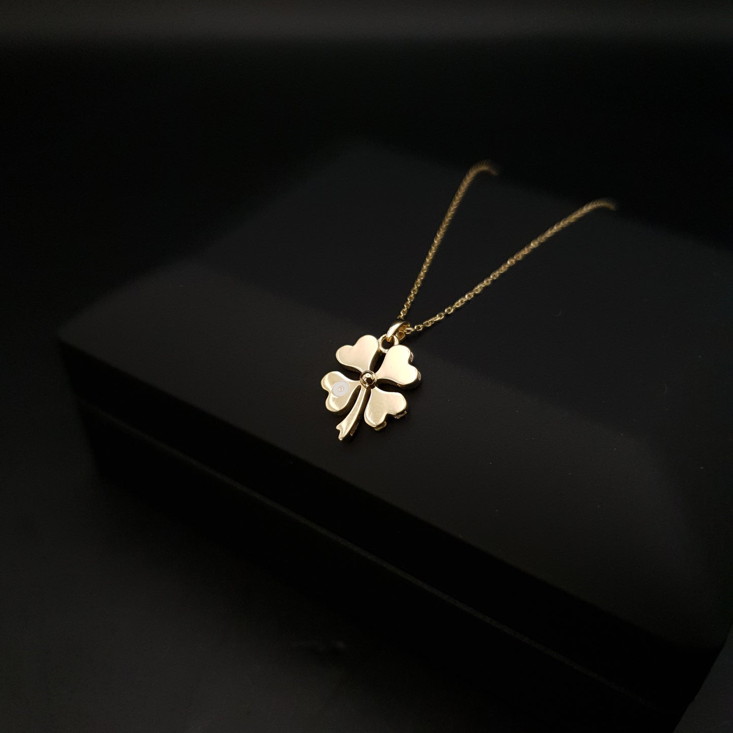 14K Real Gold Good luck necklace, Gold Clover necklace, Four leaf clover necklace, Lucky pendant necklace,Gift for Her, Birthday gift