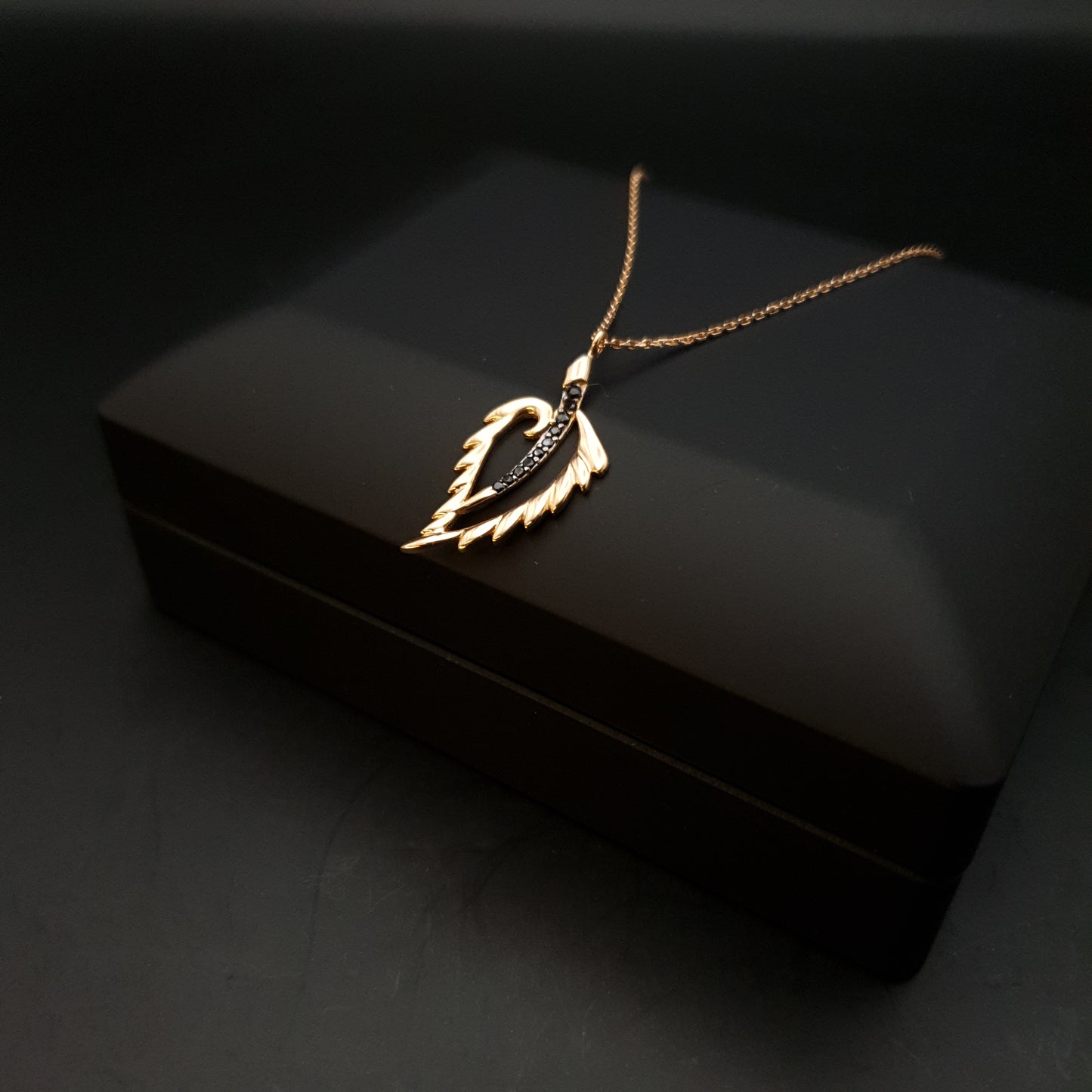 18K Real Gold Leaf Shape Necklace, Charm Necklace, Leaf Pendant, gift for her, best gift, birthday gift, gold leaf necklace,