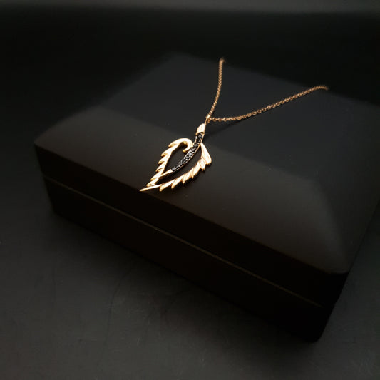18K Real Gold Leaf Shape Necklace, Charm Necklace, Leaf Pendant, gift for her, best gift, birthday gift, gold leaf necklace,