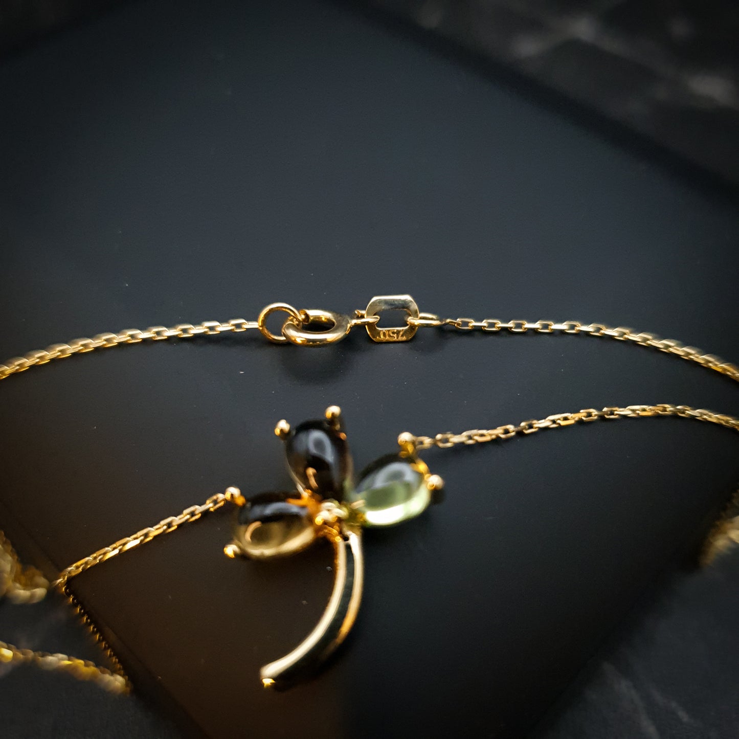 18K Real Gold Three Leaf Clover Necklace, Gold Clover Necklace, Best Gift for Her, Birthday Gift, Three Leaf Clover, High Quality Gold,