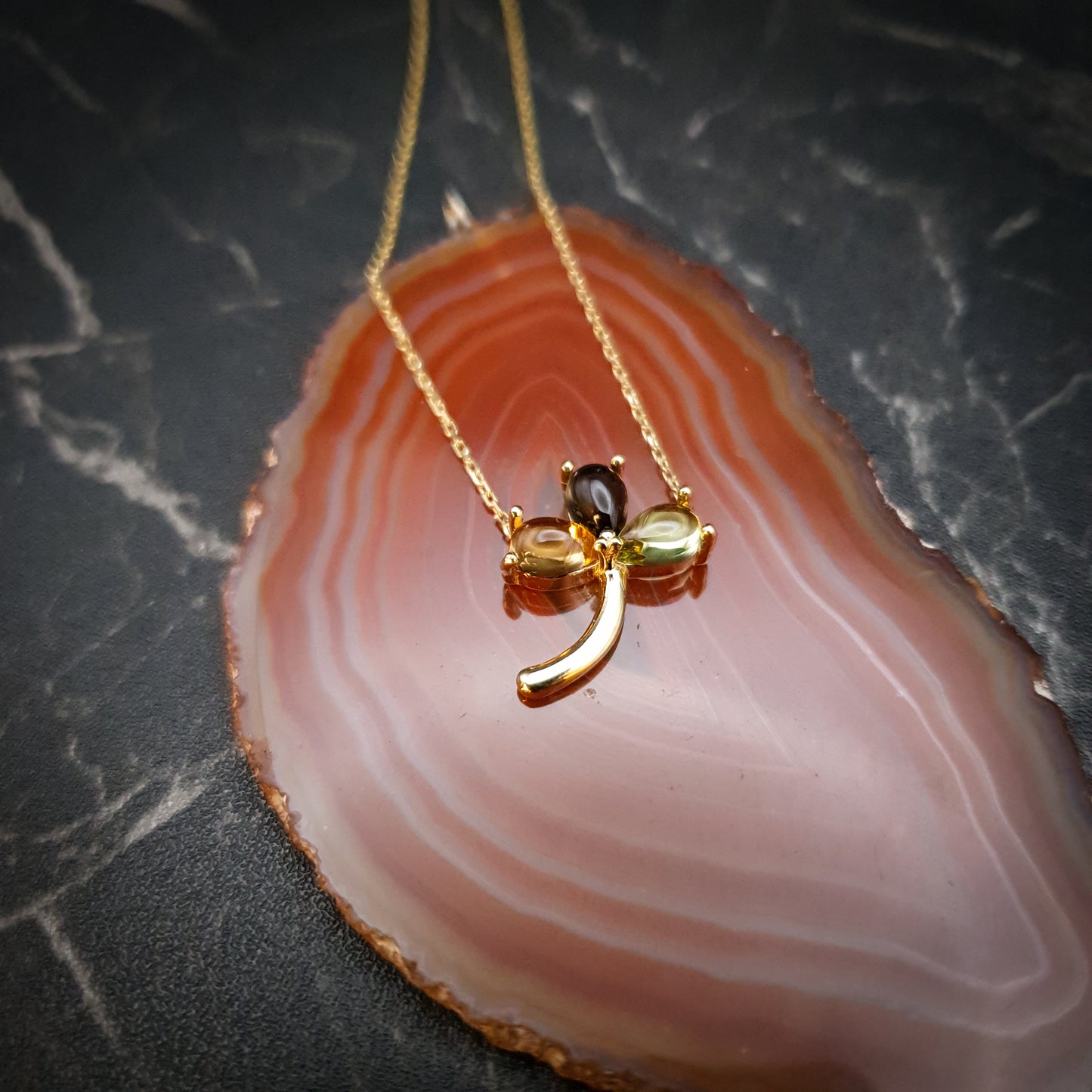18K Real Gold Three Leaf Clover Necklace, Gold Clover Necklace, Best Gift for Her, Birthday Gift, Three Leaf Clover, High Quality Gold,