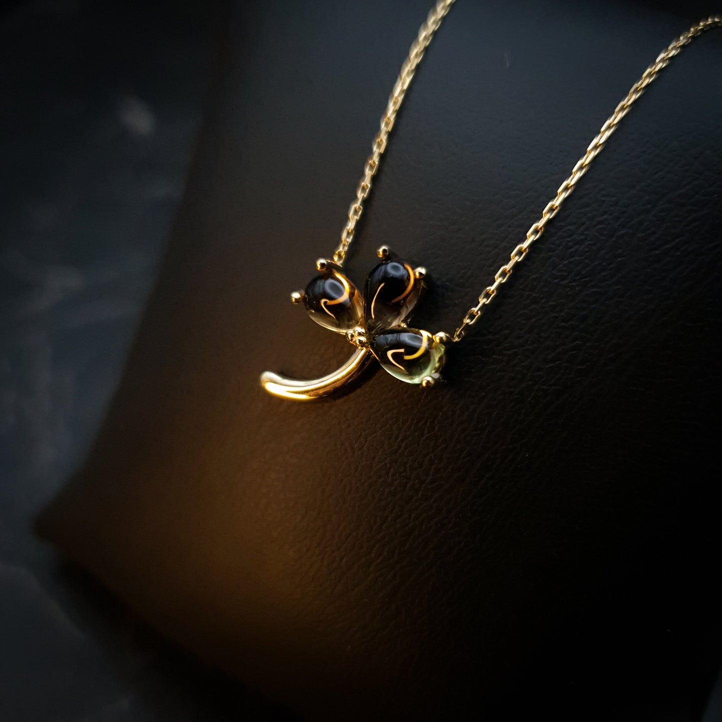 18K Real Gold Three Leaf Clover Necklace, Gold Clover Necklace, Best Gift for Her, Birthday Gift, Three Leaf Clover, High Quality Gold,