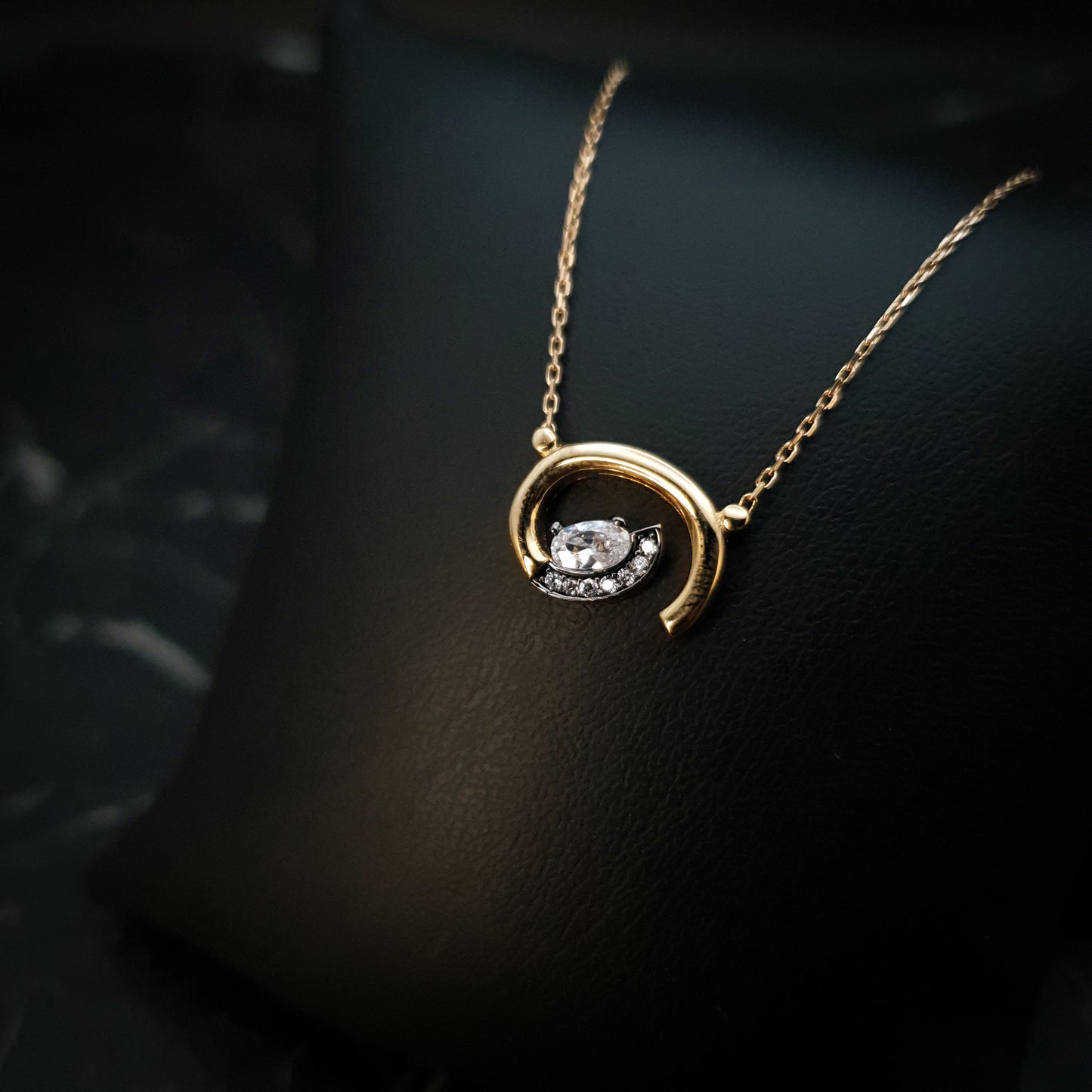 18K Real Gold Forged Whirlpool Necklace, Gold forged, High Quality Gold, Best Gift For Her, Birthday Gift, Valentine Gift, Anniversary Gift
