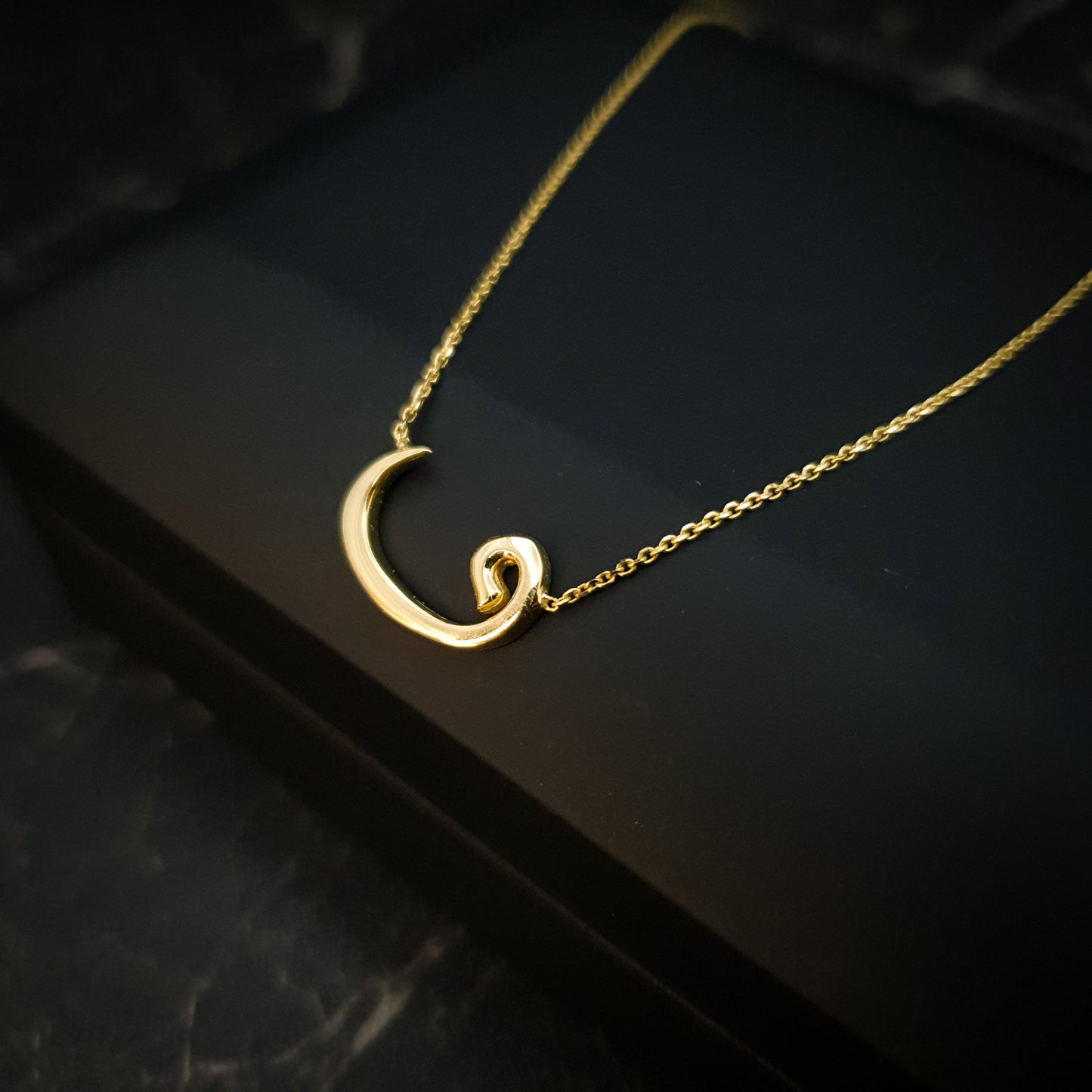 18K Real Gold Vav Letter Necklace, V Letter in Persian, Vav Letter Pendant, V letter in Persian & Arabic, Best gift for her, Birthday gift,