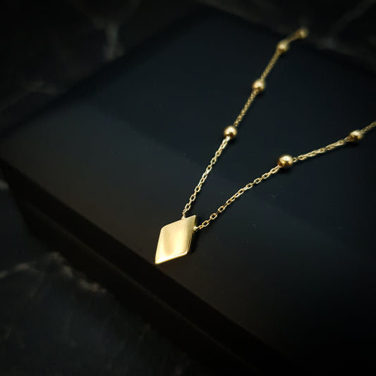 18K Real Gold Kite Necklace,Louise Necklace,Kite shape Pendant,Best Gift For her,Birthday Gift,High Quality Gold, Anniversary Gift,